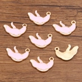 Pink and gold stingray enamel charms for DIY ocean themed jewelry making sets - Pink Manta Ray