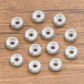 Perline distanziatrici in acciaio argento con inserto in silicone per gioielli fai da te - 10x3mm / Color Acciaio
