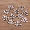 Polished silver frog charms made of stainless steel for DIY jewelry making accessories - Style 1 Steel Color