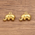 Golden elephant animal charms in 304 stainless steel for DIY jewelry making - Elephant Design / Gold