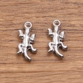 Lizard shaped 304 stainless steel pendants for DIY jewelry making in silver finish - Gecko Shape / Steel