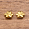 Polished golden 304 stainless steel animal paw charms for DIY jewelry making and pendants - 1565 Gold Color (10X11mm)