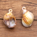 Pendentifs en acrylique en forme de conque pour la création de bijoux DIY - Coquillage No 16 / 18x32mm