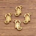 Set van vier vergulde 304 roestvrijstalen schorpioen bedeltjes voor DIY sieraden maken - Schorpioenvorm / Goud