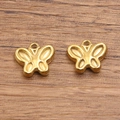 Golden butterfly charms in 304 stainless steel with hollow design for jewelry making - 1548 Gold (Hollow Butterfly)