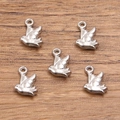 Polished silver 304 stainless steel bird pendants for DIY jewelry making 5pcs set - 1597 Silver (Flying Bird)