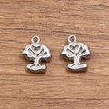 Breloques d'arbre en acier inoxydable argenté 304 pour la création de bijoux - Style d'Arbre (1546 Couleur Acier)