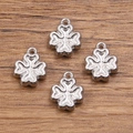 Pendentifs trèfle à quatre feuilles en acier inoxydable argenté pour bijoux DIY - Style de Trèfle (1566 Couleur Acier)