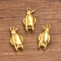 304 stainless steel penguin charm with polished gold plating for DIY jewelry making - Penguin / Gold