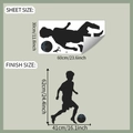 Dimensioni del foglio e misura finale per l'adesivo da parete dinamico ragazzo calcio - Ragazzo Che Gioca a Calcio (fun-b108) / 30*60cm