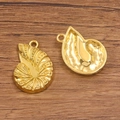 Colgante de nautilus dorado de acero inoxidable para joyería artesanal diy - Caracola / Dorado
