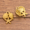 Colgantes de océano en acero inoxidable 304 dorado con estrella de mar para joyas - Combo Estrella de Mar / Dorado