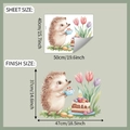 Gedetailleerde gids voor velformaat en eindresultaat van de egel muurstickers - Heerlijke Taart Egel Stijl (fun-f477)