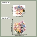 Specifiche delle dimensioni per adesivi murali floreali con dimensioni del layout - 35*39CM/fun-m319