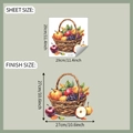 Detail sheet showing 29x29cm size specifications for fruit basket wall sticker stickers - 29*29CM (fun-m321)