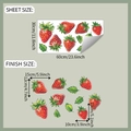 Detailed size specification chart for 30x60cm strawberry wall stickers set - Strawberry Painted Style (fun-b112) / 30x60cm