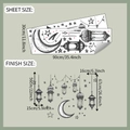 Detail of Ramadan wall stickers with stars and lanterns showing size dimensions in 30x90cm - 30x90cm (Set of 2)
