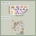 Dettagli adesivi murali arcobaleno dimensioni 30x60cm per cameretta dei bambini - 30*60cm/fun-b117