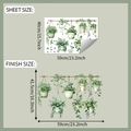 Especificaciones de tamaño para pegatinas de pared de plantas verdes con dimensiones - 40*59cm