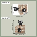 Detaillierte Größenübersicht für Wandtattoo schwarze Katze und Maus mit Maßen - 29*39cm/fun-f546