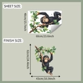 Detailed wall sticker layout showing 40x60cm sheet size and 62x43cm finish dimensions - 40*60cm (fun-e269)