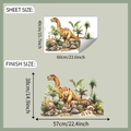 Detailansicht realistischer Dinosaurier Wandsticker mit Maßen 60x40cm und Layout-Vorschau - 40*60cm
