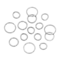 Anneaux de jonction en acier inoxydable argenté pour la fabrication de bijoux DIY variés - 0.8x5mm / Acier