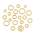 Anneaux de jonction en acier inoxydable doré de différentes tailles pour bijoux DIY - 0.8x7mm / Or