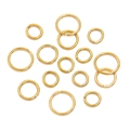 Anneaux de jonction en acier inoxydable doré pour création de bijoux en plusieurs tailles - 1x5mm / Or