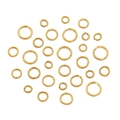 Anneaux de jonction dorés en acier inoxydable pour bijoux DIY en plusieurs tailles - 0.5x3mm / Or