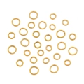Anneaux de jonction dorés en acier inoxydable plaqué pour bijoux DIY divers - 0.6x3.5mm / Or