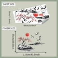 Detail showing wall sticker sheet dimensions and finished size for Chinese plum blossom art - 30*90cm(fun-c105)