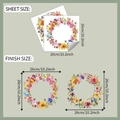 Detail van bloemenkrans stickers met afmetingen 26x26cm voor decoratieve doeleinden - fun-f646 UV-Transparant (26*26cm)