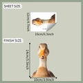 Detailed sheet and finish size layout for the fun-f667 yellow duck decorative sticker - 12*16cm / fun-f667 UV Transparent