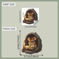 Maßangaben für süße Cartoon-Maus im Mausloch DIY Wandsticker Wandbild Deko - Maus liest (fun-s40) / 11.5*11.5cm