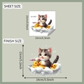 Size specifications for cartoon cat and rubber duck waterproof bathroom wall sticker - 15*16cm (fun-f657 UV Transparent)