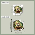 3D mouse reading book wall sticker with sheet and finish size dimensions guide - 29*29cm (fun-f694)