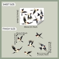 Gedetailleerd vel met vogelmuurstickers, 29x40cm, voor decoratieve wandafwerkingen - Realistische Vliegende Zwaluw Multi-Pose (fun-f723) / 29*40cm
