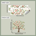 Adesivo murale fiori misura 35x98cm e dimensioni finali display 86x90cm guida - 35*98cm*2pcs/fun-L122