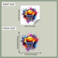 Details zur Basketball-Wandtattoo-Größe mit Blattmaß 39x39cm und Fertigmaß von etwa 37x37cm - 39x39cm (fun-f714)