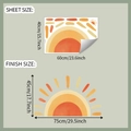 Detaillierte Blattgröße und Endgröße des böhmischen Sonne dekorativen Wandaufklebers - 40*60cm(fun-e306)