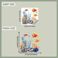 Detalle de adhesivos de coral y peces payaso para baño con medidas de hoja de 29x29cm - Estilo Mundo Submarino A (fun-m428) / 29*29CM/fun-m428