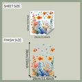 Detalle de dimensiones del adhesivo de pared oceánico con coral y peces payaso - Estilo Mundo Submarino B (fun-m429) / 29*29CM/fun-m429