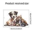 Detailed size specifications for cute puppy and kitten PVC wall sticker 40x60cm - 40x60cm (HY-E074)