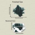 Detail view of Halloween skull wall sticker dimensions and layout for home decoration - 30*60cm*2pcs/fun-b177