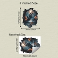 3D Halloween wall decal size guide showing finished spooky zombie hand and pumpkin layout - 40*50cm/fun-f736