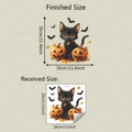 Halloween raamsticker afmetingen met 29x29cm zwarte kat en pompoen muursticker - 28*28cm/fun-f754(Static Adsorption)