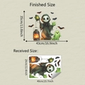 Detail showing dimensions and layout of Halloween ghost and bat static window clings - 29*40cm/fun-f759 UV Static Cling