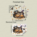 Halloween Fensterbilder mit Größenangaben für fertiges Design und geliefertes Layout - 29*40cm/fun-f756 uv statisch