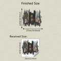 Detailed dimensions for Halloween wall sticker featuring a peeking ghost girl design - 29x29cm (fun-m446)